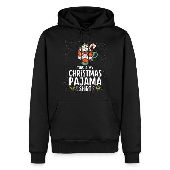 Pyjama de Noël Pyjama Chemise de nuit - Sweat à capuche Premium bio Homme - noir - Devant - Nico (187cm)
