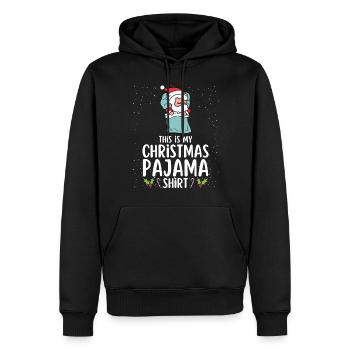 Pyjama de Noël Pyjama Chemise de nuit - Sweat à capuche Premium bio Homme - noir - Devant - Nico (187cm)
