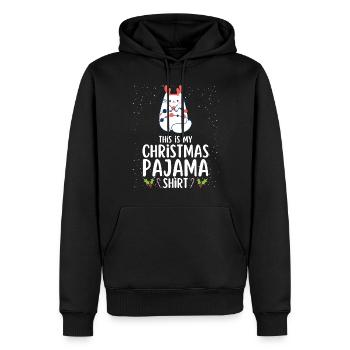 Pigiama di Natale Pigiama Pigiama Camicia - Felpa con cappuccio ecologica premium da uomo - nero - Fronte - Nico (187cm)