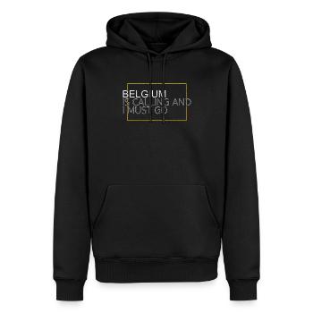 Belgien Spruch - Männer Premium Bio Hoodie - Schwarz - Vorne - Nico (187cm)