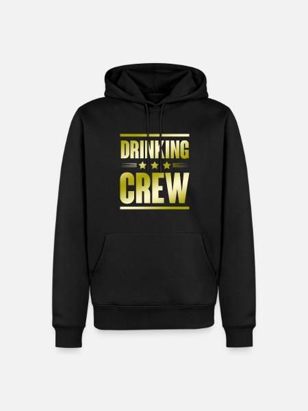 Drinking Crew - Men’s Premium Organic Hoodie - black
