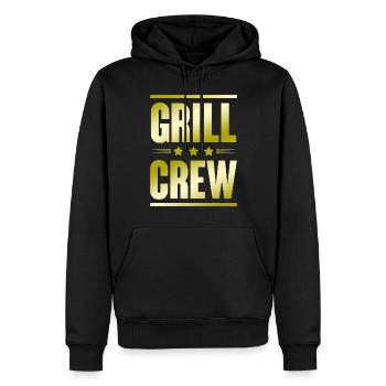 Grill Crew - Männer Premium Bio Hoodie - Schwarz - Vorne - Nico (187cm)