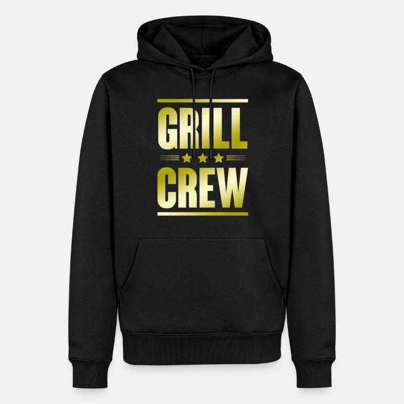 Équipe de grillades - Sweat à capuche Premium bio Homme - noir