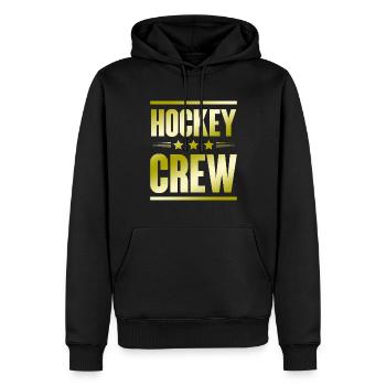Équipe de hockey - Sweat à capuche Premium bio Homme - noir - Devant - Nico (187cm)