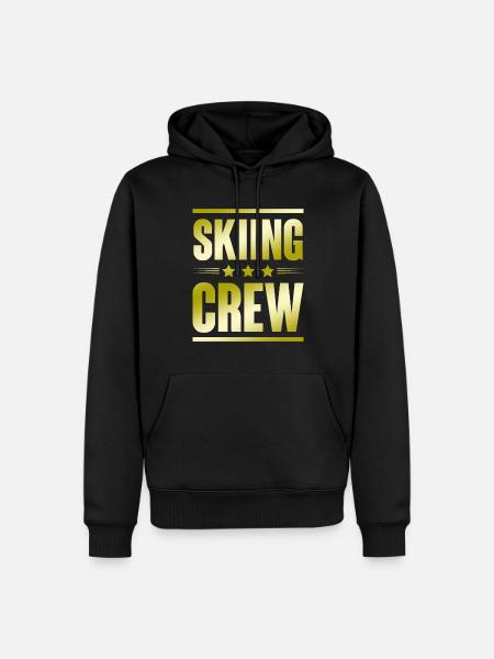 Skiing Crew - Männer Premium Bio Hoodie - Schwarz