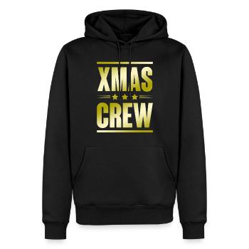 Équipage de Noël - Sweat à capuche Premium bio Homme - noir - Devant - Nico (187cm)