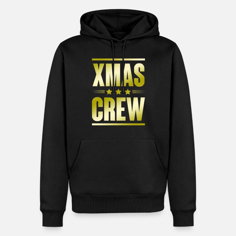 Xmas Crew - Männer Premium Bio Hoodie - Schwarz
