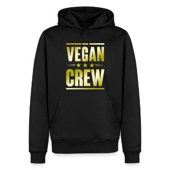 Vegan Crew - Sweat à capuche Premium bio Homme - noir - Devant - Nico (187cm)