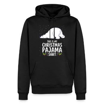 Pyjama de Noël Pyjama Chemise de nuit - Sweat à capuche Premium bio Homme - noir - Devant - Nico (187cm)