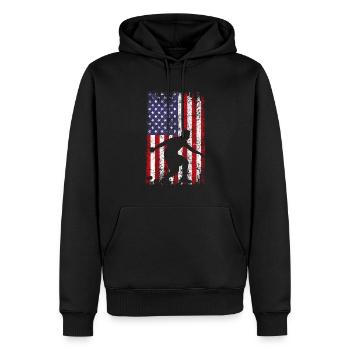 Bocce ball american flag, bocce ball - Männer Premium Bio Hoodie - Schwarz - Vorne - Nico (187cm)