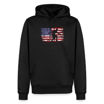 Bocce ball american flag, bocce ball - Männer Premium Bio Hoodie - Schwarz - Vorne - Nico (187cm)