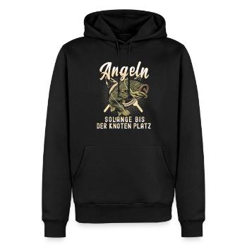 Angeln Geschenk Fischer Angler Petri Heil Rute - Männer Premium Bio Hoodie - Schwarz - Vorne - Nico (187cm)