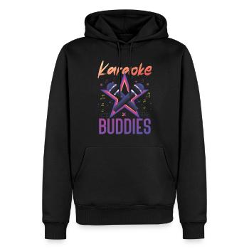 Karaoke Singer Friends Besties 80s - Männer Premium Bio Hoodie - Schwarz - Vorne - Nico (187cm)