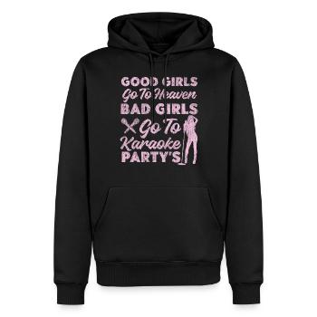 Karaoke Singer Vintage Good Girls - Männer Premium Bio Hoodie - Schwarz - Vorne - Nico (187cm)