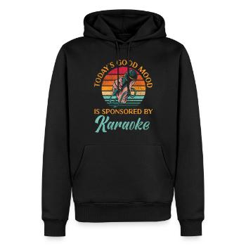 Karaoke Singer Retro Vintage - Männer Premium Bio Hoodie - Schwarz - Vorne - Nico (187cm)