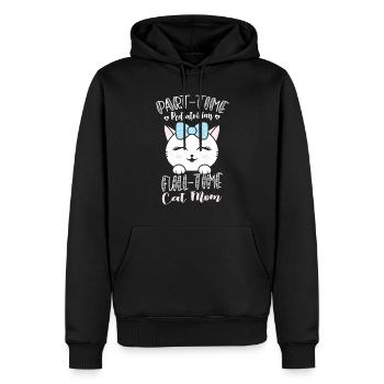 Teilzeit-kinderarzt Vollzeit-katzenmutter-kätzchen - Männer Premium Bio Hoodie - Schwarz - Vorne - Nico (187cm)