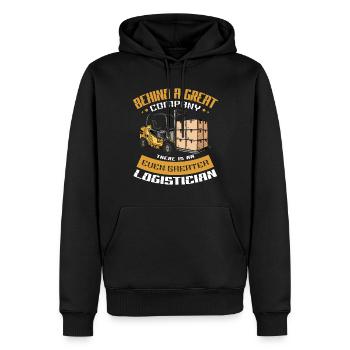 Logistics Profession Tracking Delivery - Men’s Premium Organic Hoodie - black - Front - Nico (187cm)
