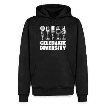 Karaoke Singer Microphone Vocalist - Männer Premium Bio Hoodie - Schwarz - Vorne - Nico (187cm)