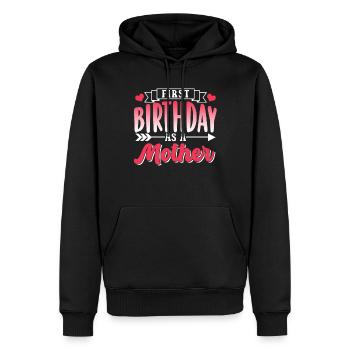 Erster Geburtstag Als Mutter Mami Mama Party - Männer Premium Bio Hoodie - Schwarz - Vorne - Nico (187cm)