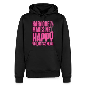 Karaoke Singer 80s Retro Karaoke - Männer Premium Bio Hoodie - Schwarz - Vorne - Nico (187cm)