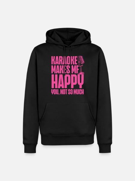 Karaoke Singer 80s Retro Karaoke - Men’s Premium Organic Hoodie - black