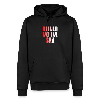 Munich Dialecte bavarois Dialecte bavarois Dicton - Sweat à capuche Premium bio Homme - noir - Devant - Nico (187cm)
