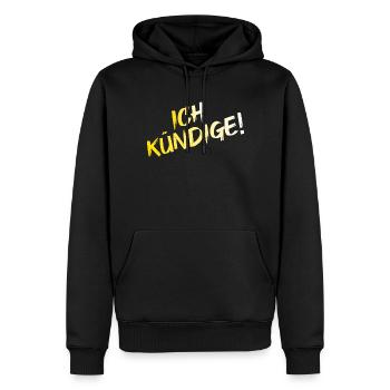 Ich Kündige Den Job Arbeit Arbeitskollegen Büro - Männer Premium Bio Hoodie - Schwarz - Vorne - Nico (187cm)
