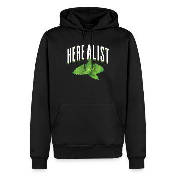 Herboriste Herbes Herbe Jardin Herbe - Sweat à capuche Premium bio Homme - noir - Devant - Nico (187cm)