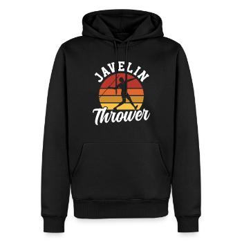 Speerwerfer Speer Speerwurf Speerwerfen - Männer Premium Bio Hoodie - Schwarz - Vorne - Nico (187cm)