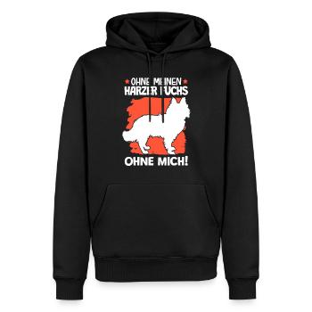 Ohne meinen Harzer Fuchs ohne mich Hütefuchs - Männer Premium Bio Hoodie - Schwarz - Vorne - Nico (187cm)