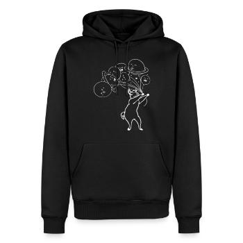 Solar System Planets - Aerospace Space Travel Llam - Männer Premium Bio Hoodie - Schwarz - Vorne - Nico (187cm)