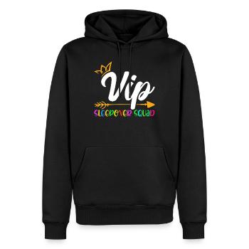 Escouade VIP Sleepover - Sweat à capuche Premium bio Homme - noir - Devant - Nico (187cm)