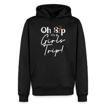 Oh Sip Its A Grils Trip - Männer Premium Bio Hoodie - Schwarz - Vorne - Nico (187cm)