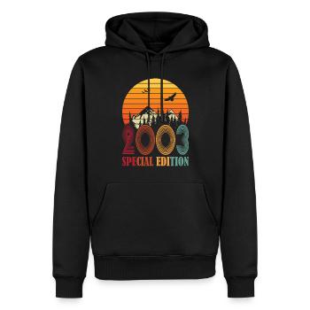 20. Geburtstag Jahrgang 2003 Special Edition - Männer Premium Bio Hoodie - Schwarz - Vorne - Nico (187cm)
