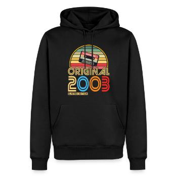 20. Geburtstag Original 2003 Limited Edition - Männer Premium Bio Hoodie - Schwarz - Vorne - Nico (187cm)