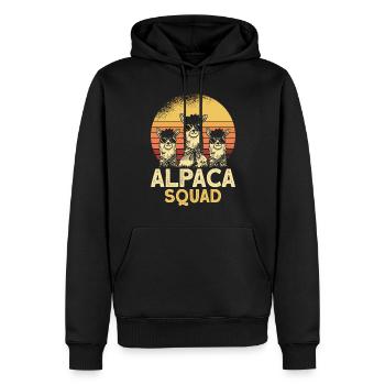 Alpace Squad Sunglasses - Männer Premium Bio Hoodie - Schwarz - Vorne - Nico (187cm)