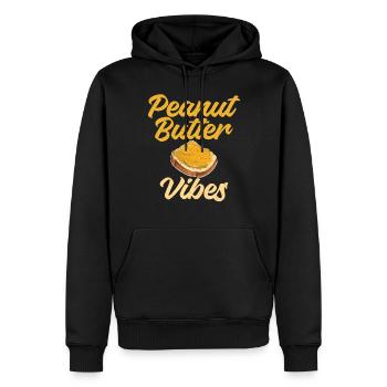 Cadeau amoureux du beurre de cacahuète - Sweat à capuche Premium bio Homme - noir - Devant - Nico (187cm)
