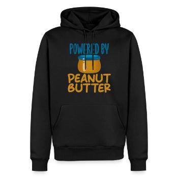 Cadeau amoureux du beurre de cacahuète - Sweat à capuche Premium bio Homme - noir - Devant - Nico (187cm)