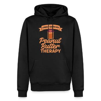 Erdnussbutter Liebhaber Geschenk - Männer Premium Bio Hoodie - Schwarz - Vorne - Nico (187cm)