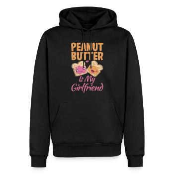 Erdnussbutter Liebhaber Geschenk - Männer Premium Bio Hoodie - Schwarz - Vorne - Nico (187cm)