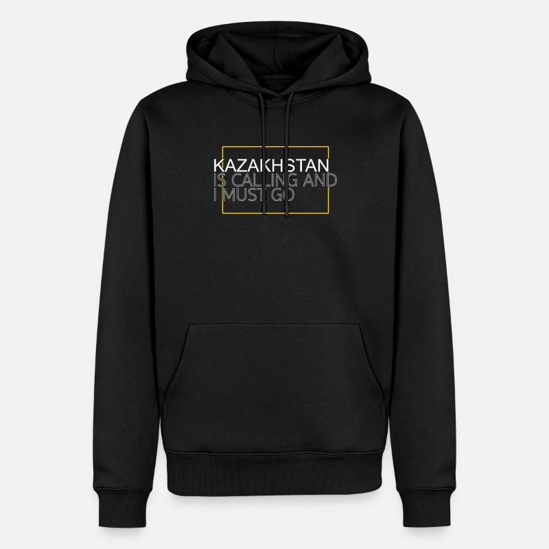 Kasachstan Spruch - Männer Premium Bio Hoodie - Schwarz