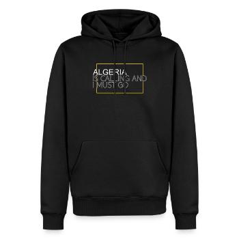 Algerien Spruch - Männer Premium Bio Hoodie - Schwarz - Vorne - Nico (187cm)