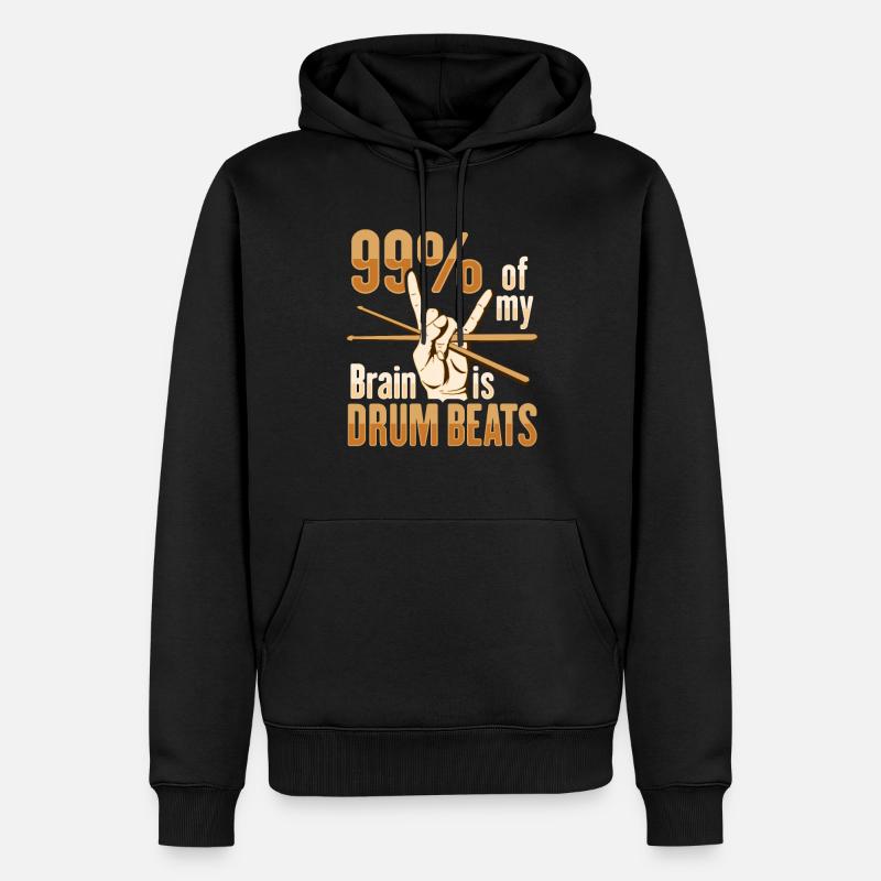Drum Set Percussion Design - Men’s Premium Organic Hoodie - black