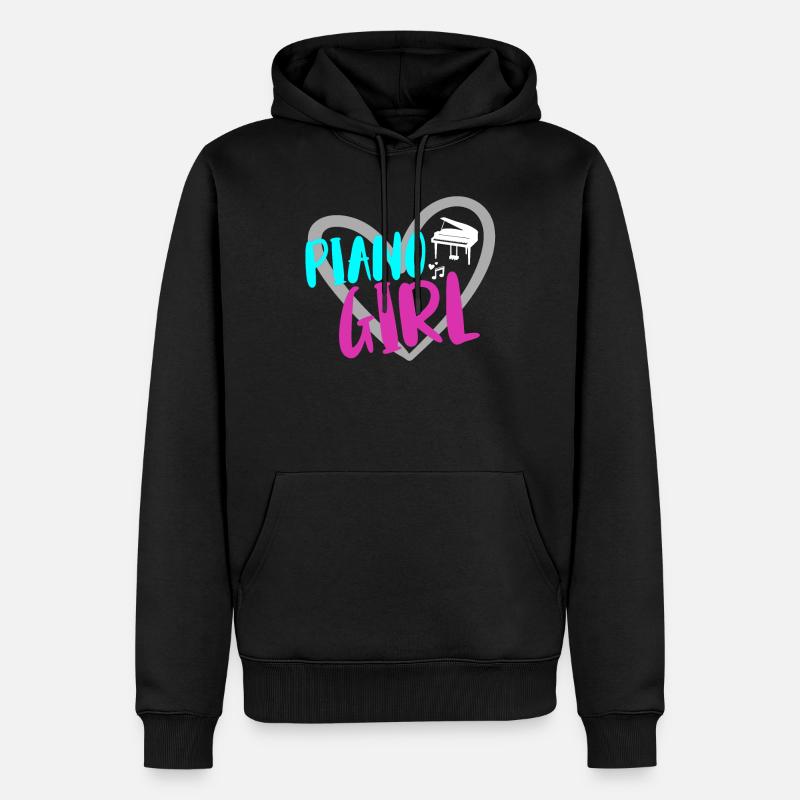 Musicien de piano - Sweat à capuche Premium bio Homme - noir