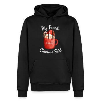 Ma chemise de Noël préférée - Sweat à capuche Premium bio Homme - noir - Devant - Nico (187cm)