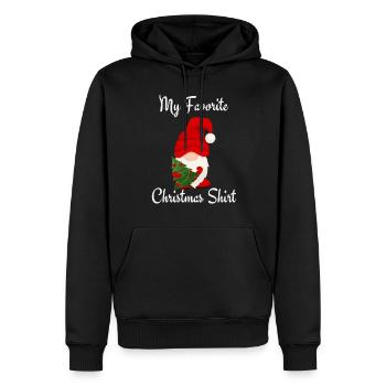 Ma chemise de Noël préférée - Sweat à capuche Premium bio Homme - noir - Devant - Nico (187cm)