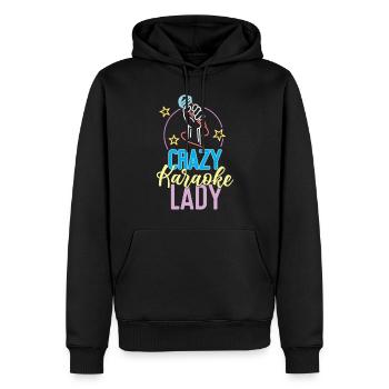 Karaoke Singer 80s Retro Crazy - Männer Premium Bio Hoodie - Schwarz - Vorne - Nico (187cm)