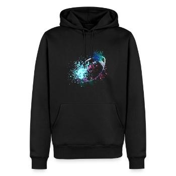 American Football splash - Männer Premium Bio Hoodie - Schwarz - Vorne - Nico (187cm)