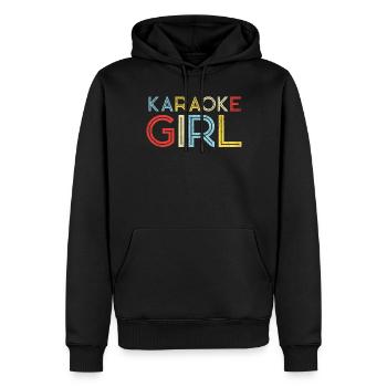 Karaoke Singer Retro Vintage - Männer Premium Bio Hoodie - Schwarz - Vorne - Nico (187cm)
