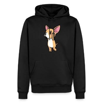 Émoticône Chiweenie Dog - Sweat à capuche Premium bio Homme - noir - Devant - Nico (187cm)